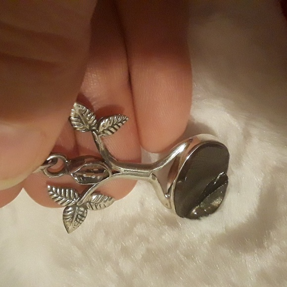 Tree of Life Shungite Herkimer Diamond Gemstone pendant Sterling Silver .925 - Picture 9 of 10